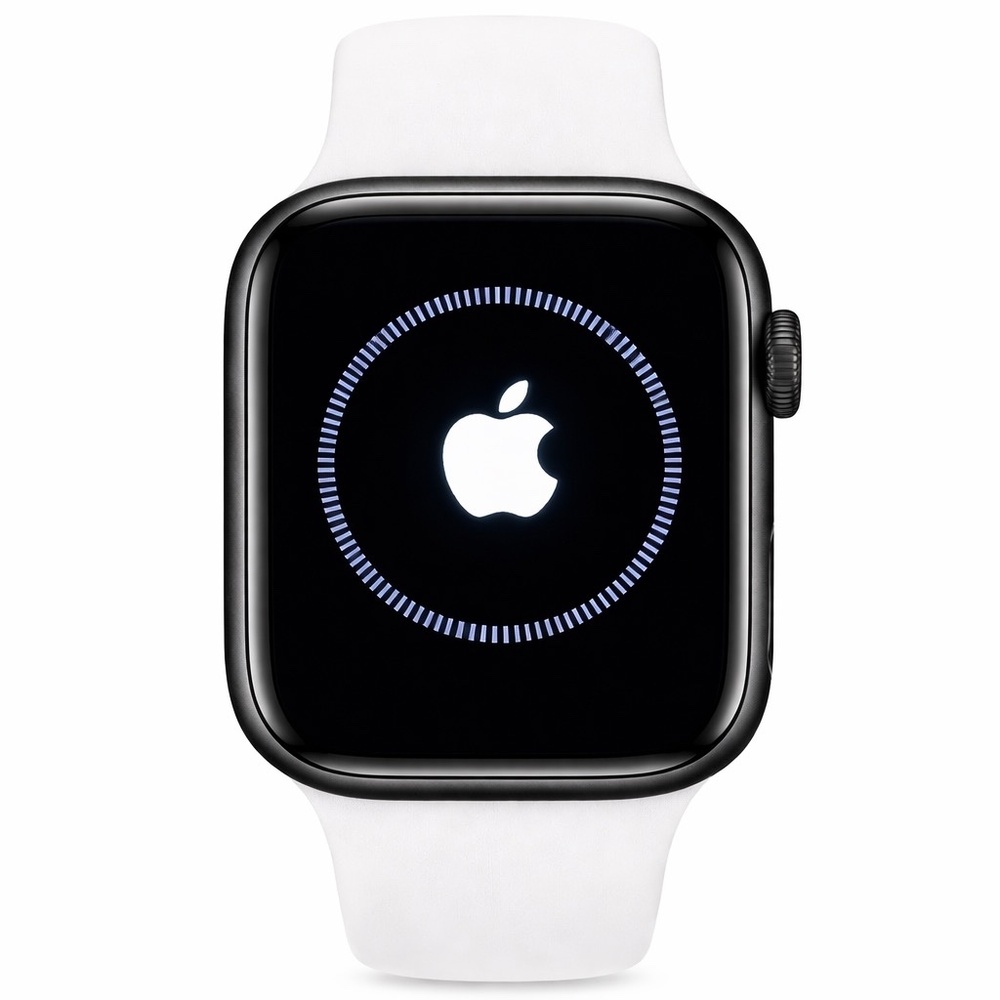 Apple Watch Series 8 41mm Midnight Aluminum Case White Sport Band